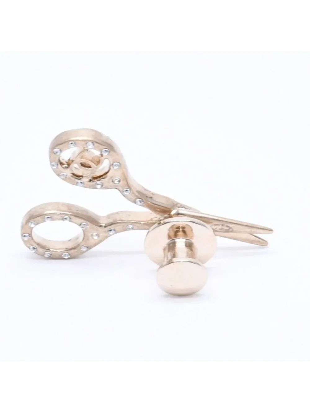 Chanel Brooch CC Logo Pin 3 Point Set Metal Gold